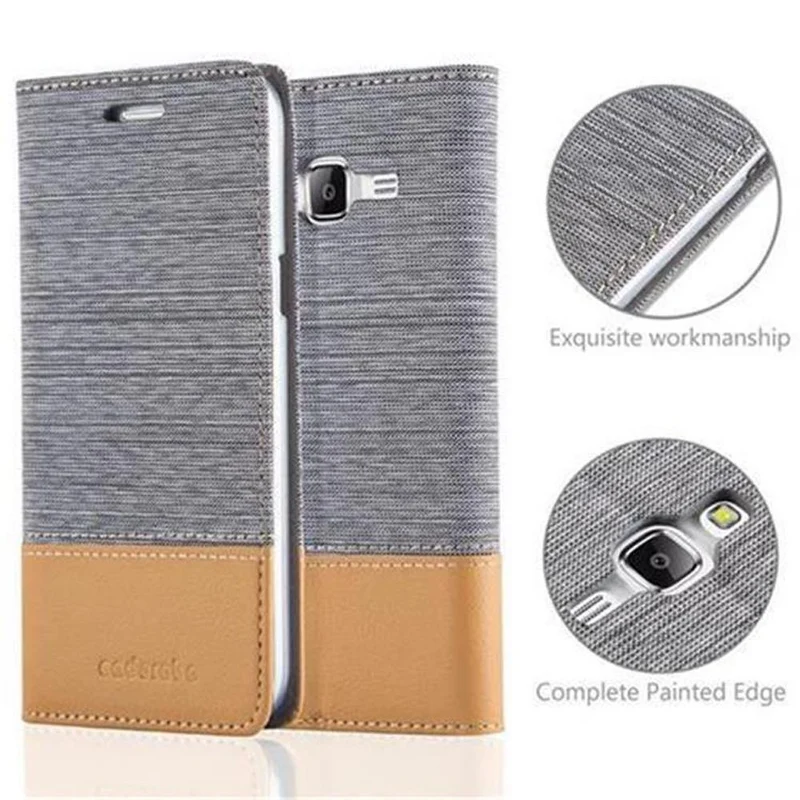 Cadorabo Hülle kompatibel mit Samsung Galaxy J5 2015 Schutzhülle mit Magnetverschluss, Standfunktion und Kartenfach