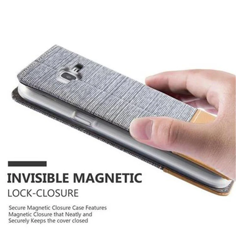 Cadorabo Hülle kompatibel mit Samsung Galaxy J5 2015 Schutzhülle mit Magnetverschluss, Standfunktion und Kartenfach