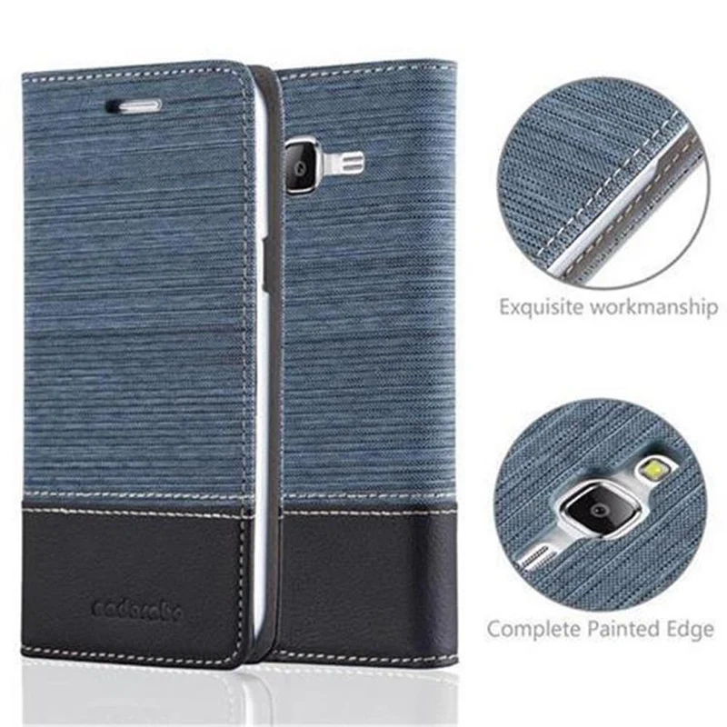 Cadorabo Hülle kompatibel mit Samsung Galaxy J5 2015 Schutzhülle mit Magnetverschluss, Standfunktion und Kartenfach