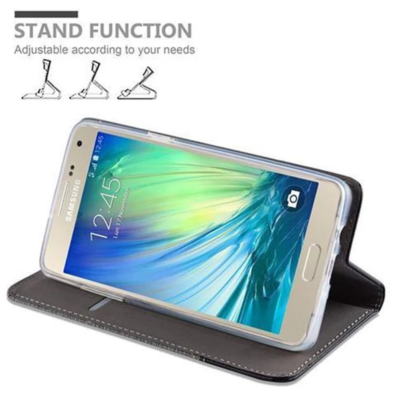 Cadorabo Hülle kompatibel mit Samsung Galaxy A5 2015 Schutzhülle mit Magnetverschluss, Standfunktion und Kartenfach