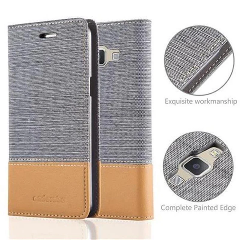 Cadorabo Hülle kompatibel mit Samsung Galaxy A5 2015 Schutzhülle mit Magnetverschluss, Standfunktion und Kartenfach