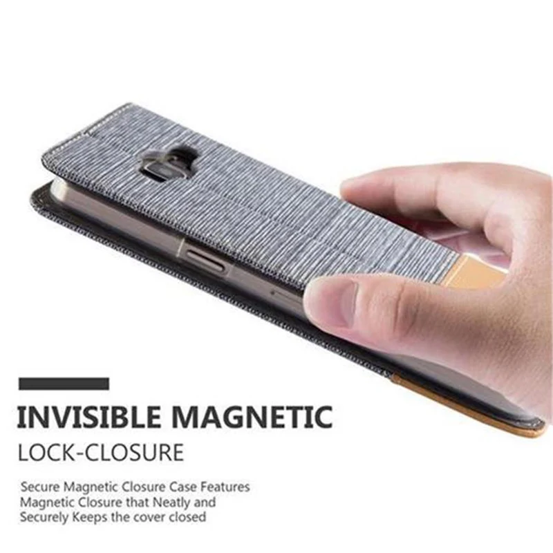 Cadorabo Hülle kompatibel mit Samsung Galaxy A5 2015 Schutzhülle mit Magnetverschluss, Standfunktion und Kartenfach