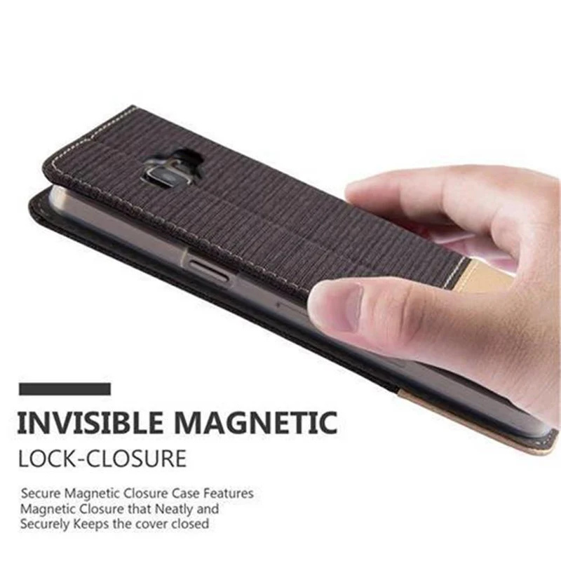 Cadorabo Hülle kompatibel mit Samsung Galaxy A5 2015 Schutzhülle mit Magnetverschluss, Standfunktion und Kartenfach