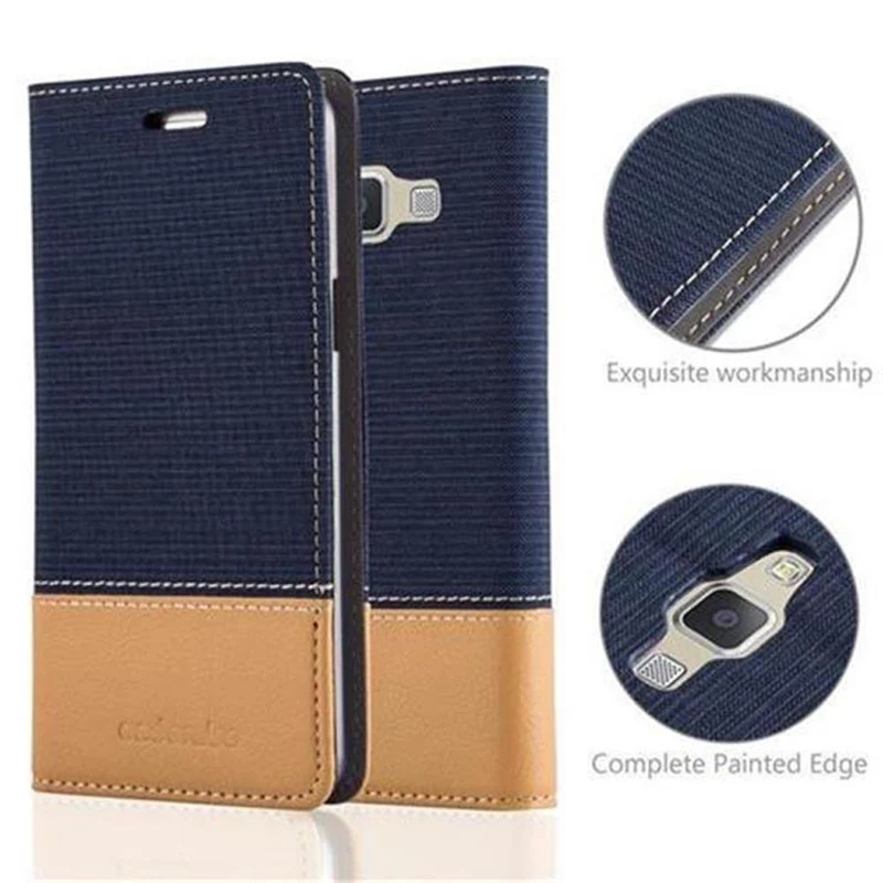 Cadorabo Hülle kompatibel mit Samsung Galaxy A5 2015 Schutzhülle mit Magnetverschluss, Standfunktion und Kartenfach