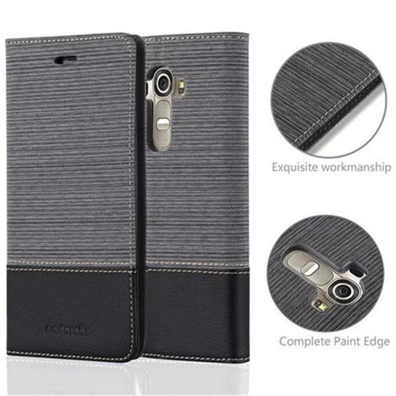 Cadorabo Hülle kompatibel mit LG G4 / G4 PLUS Schutzhülle mit Magnetverschluss, Standfunktion und Kartenfach