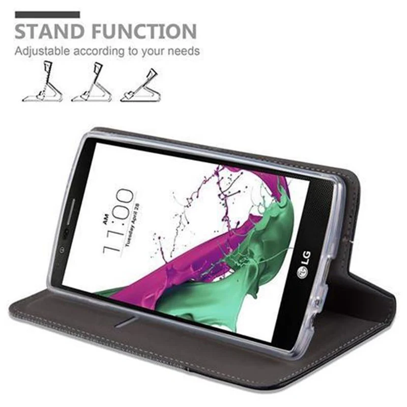 Cadorabo Hülle kompatibel mit LG G4 / G4 PLUS Schutzhülle mit Magnetverschluss, Standfunktion und Kartenfach