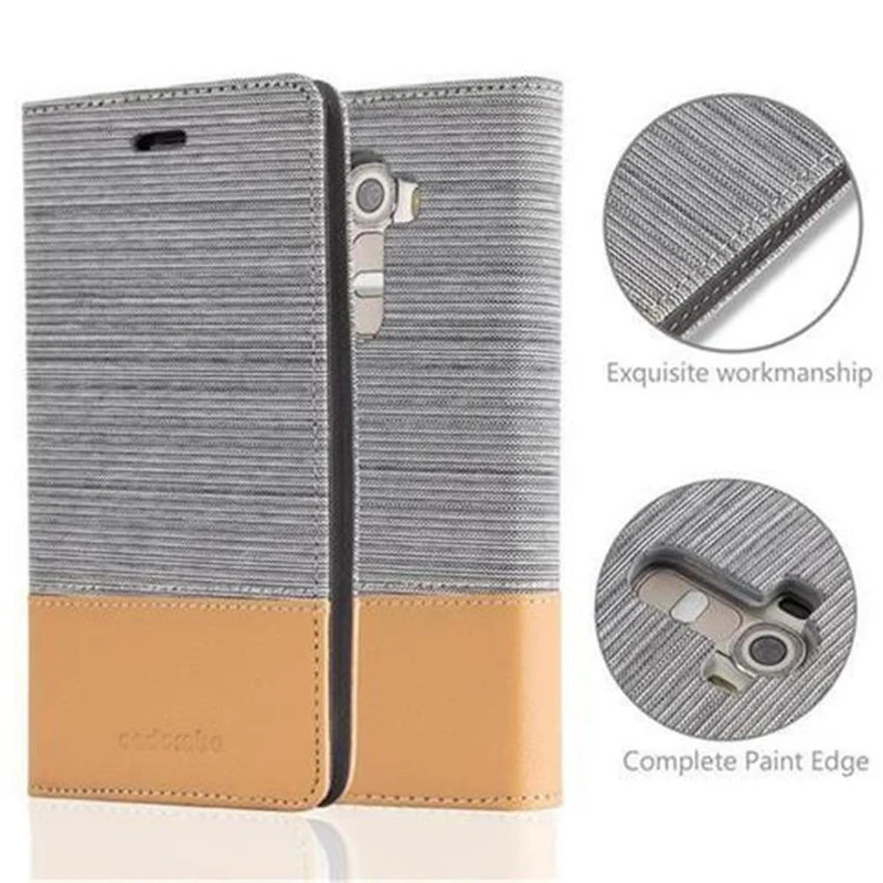 Cadorabo Hülle kompatibel mit LG G4 / G4 PLUS Schutzhülle mit Magnetverschluss, Standfunktion und Kartenfach