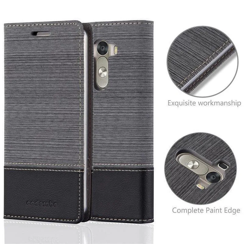 Cadorabo Hülle kompatibel mit LG G3 Schutzhülle mit Magnetverschluss, Standfunktion und Kartenfach