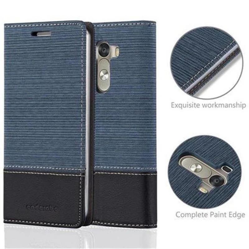 Cadorabo Hülle kompatibel mit LG G3 Schutzhülle mit Magnetverschluss, Standfunktion und Kartenfach