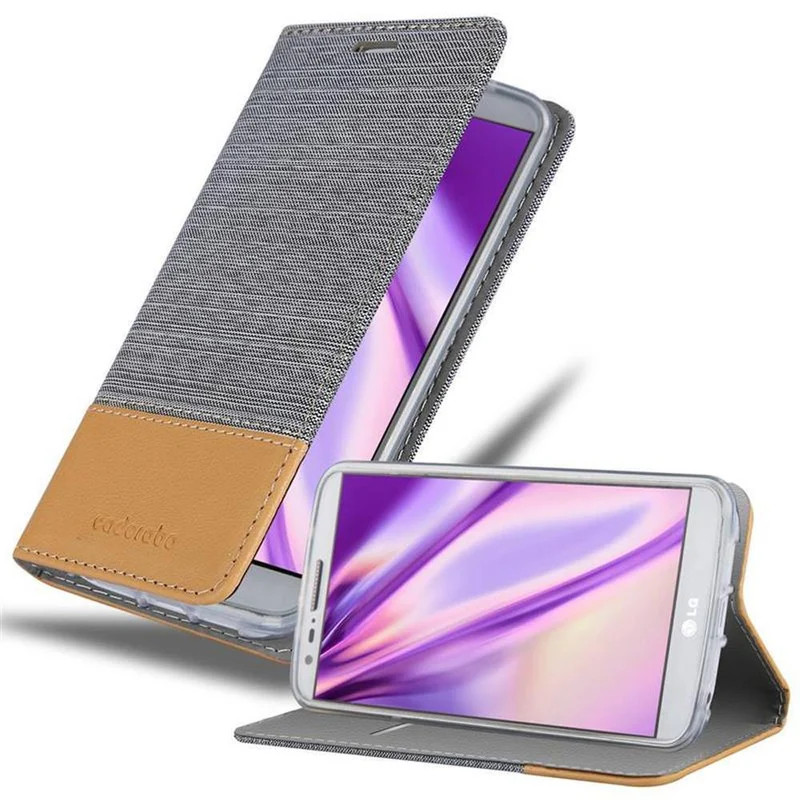 Cadorabo Hülle kompatibel mit LG G2 Schutzhülle mit Magnetverschluss, Standfunktion und Kartenfach