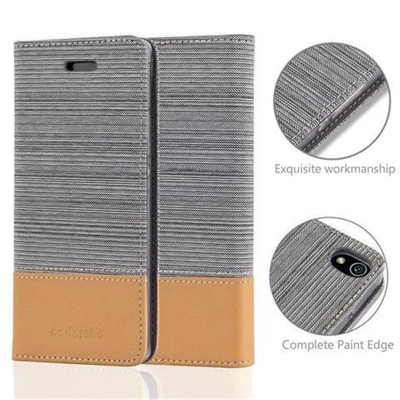 Cadorabo Hülle kompatibel mit Huawei ASCEND P7 Schutzhülle mit Magnetverschluss, Standfunktion und Kartenfach