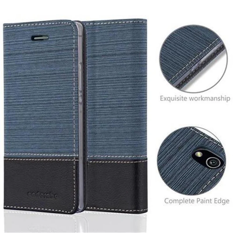 Cadorabo Hülle kompatibel mit Huawei ASCEND P7 Schutzhülle mit Magnetverschluss, Standfunktion und Kartenfach