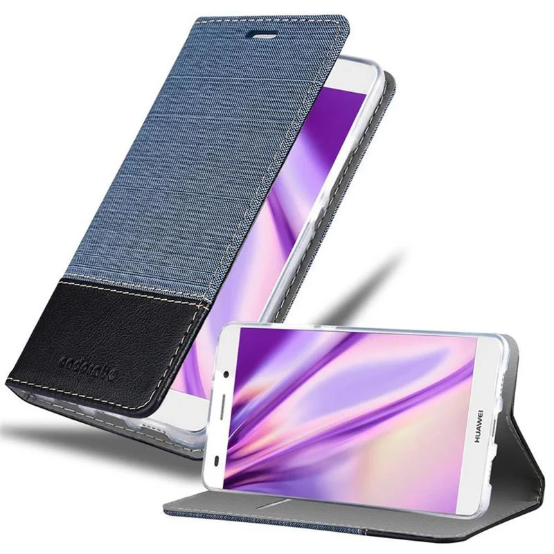 Cadorabo Hülle kompatibel mit Huawei P8 LITE 2015 Schutzhülle mit Magnetverschluss, Standfunktion und Kartenfach