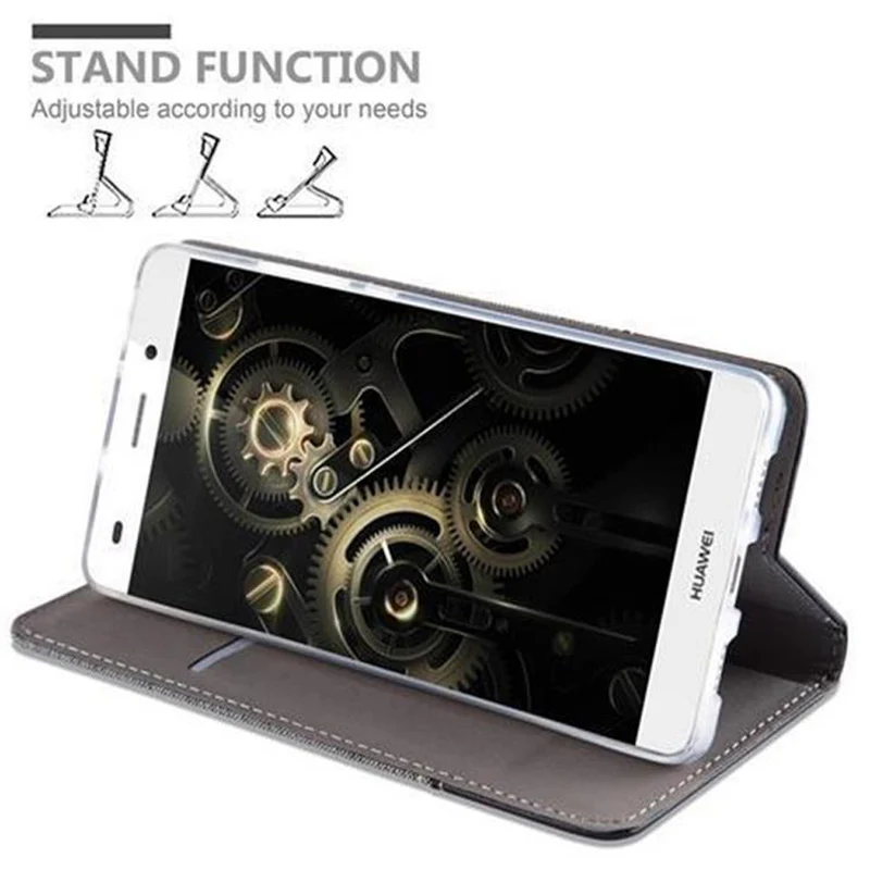 Cadorabo Hülle kompatibel mit Huawei P8 LITE 2015 Schutzhülle mit Magnetverschluss, Standfunktion und Kartenfach