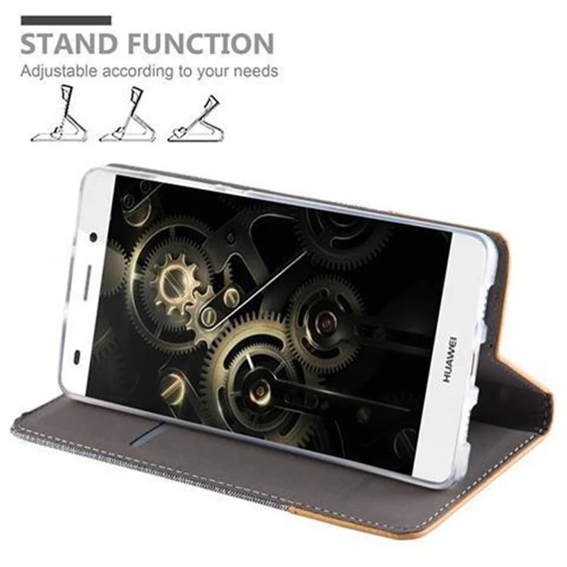 Cadorabo Hülle kompatibel mit Huawei P8 LITE 2015 Schutzhülle mit Magnetverschluss, Standfunktion und Kartenfach