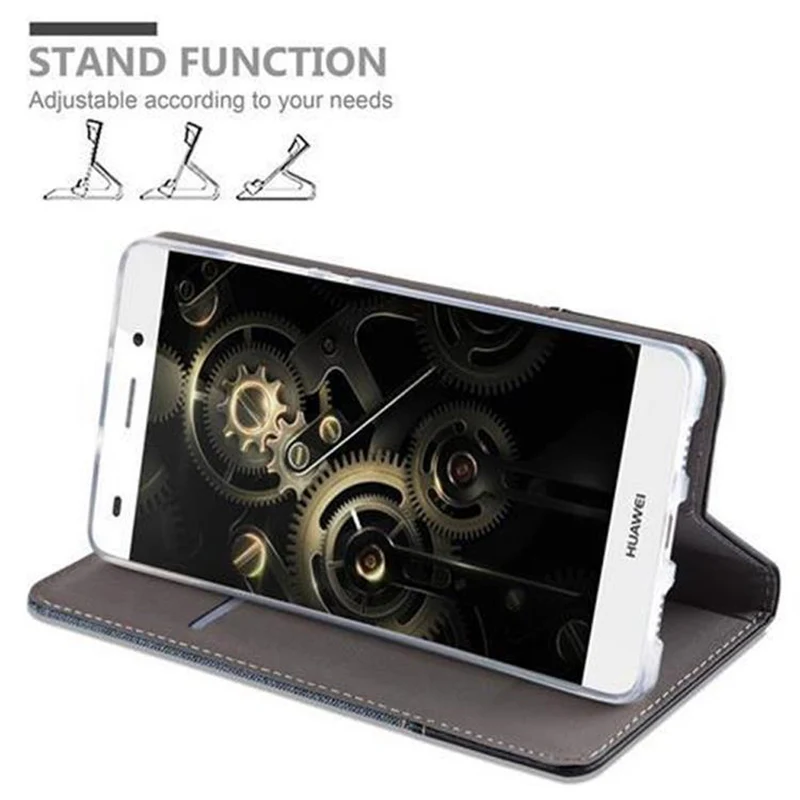 Cadorabo Hülle kompatibel mit Huawei P8 LITE 2015 Schutzhülle mit Magnetverschluss, Standfunktion und Kartenfach
