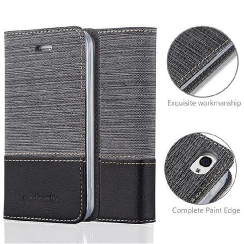 Cadorabo Hülle kompatibel mit Apple iPhone 4 / 4S Schutzhülle mit Magnetverschluss, Standfunktion und Kartenfach