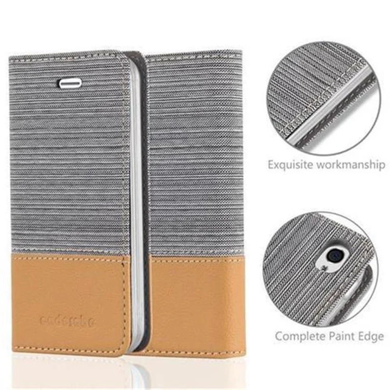 Cadorabo Hülle kompatibel mit Apple iPhone 4 / 4S Schutzhülle mit Magnetverschluss, Standfunktion und Kartenfach