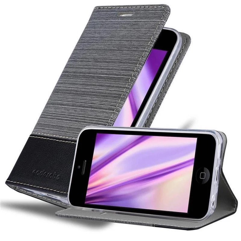 Cadorabo Hülle kompatibel mit Apple iPhone 5 / 5S / SE 2016 Schutzhülle mit Magnetverschluss, Standfunktion und Kartenfach