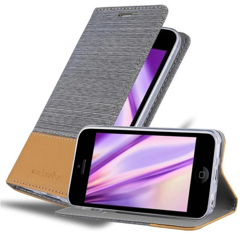 Cadorabo Hülle kompatibel mit Apple iPhone 5 / 5S / SE 2016 Schutzhülle mit Magnetverschluss, Standfunktion und Kartenfach