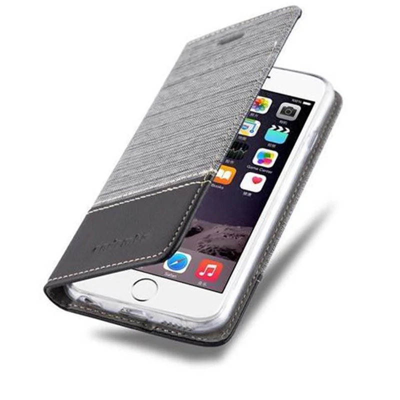 Cadorabo Hülle kompatibel mit Apple iPhone 6 / 6S Schutzhülle mit Magnetverschluss, Standfunktion und Kartenfach