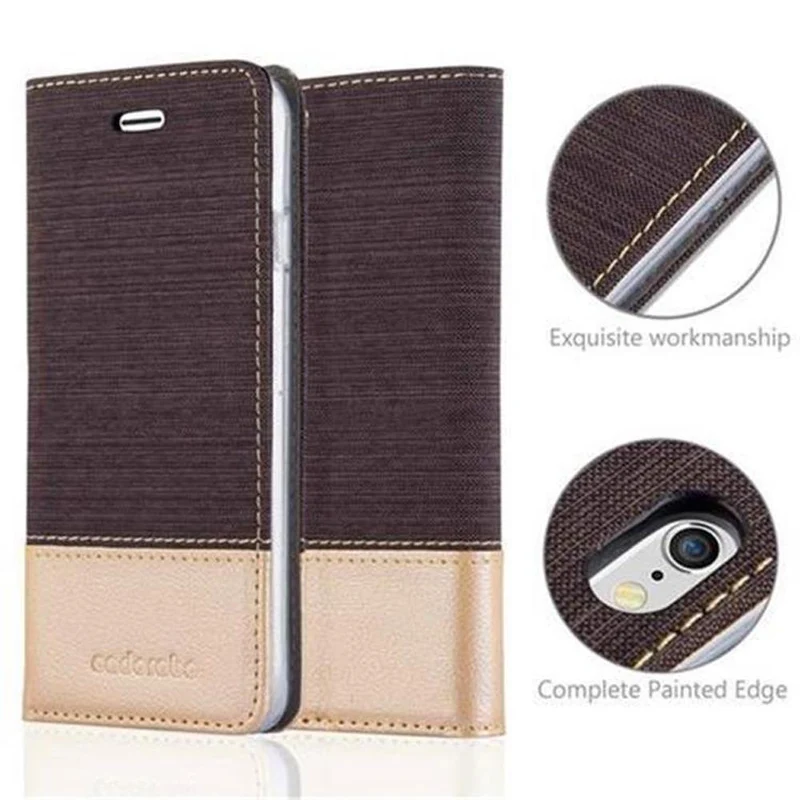 Cadorabo Hülle kompatibel mit Apple iPhone 6 / 6S Schutzhülle mit Magnetverschluss, Standfunktion und Kartenfach