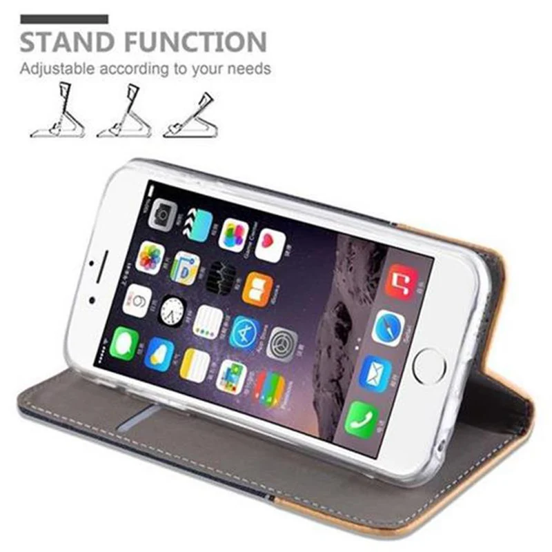 Cadorabo Hülle kompatibel mit Apple iPhone 6 / 6S Schutzhülle mit Magnetverschluss, Standfunktion und Kartenfach