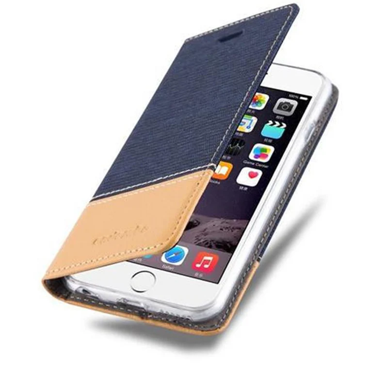 Cadorabo Hülle kompatibel mit Apple iPhone 6 / 6S Schutzhülle mit Magnetverschluss, Standfunktion und Kartenfach