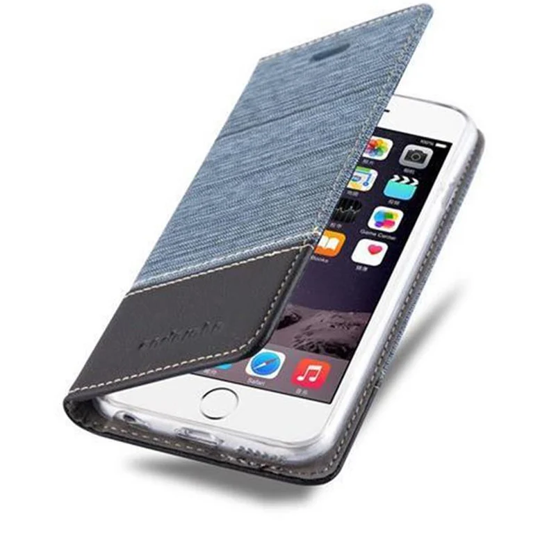 Cadorabo Hülle kompatibel mit Apple iPhone 6 / 6S Schutzhülle mit Magnetverschluss, Standfunktion und Kartenfach