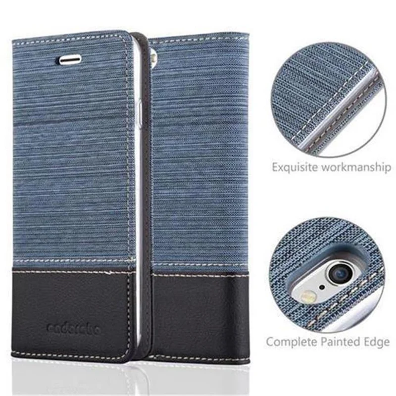 Cadorabo Hülle kompatibel mit Apple iPhone 6 / 6S Schutzhülle mit Magnetverschluss, Standfunktion und Kartenfach