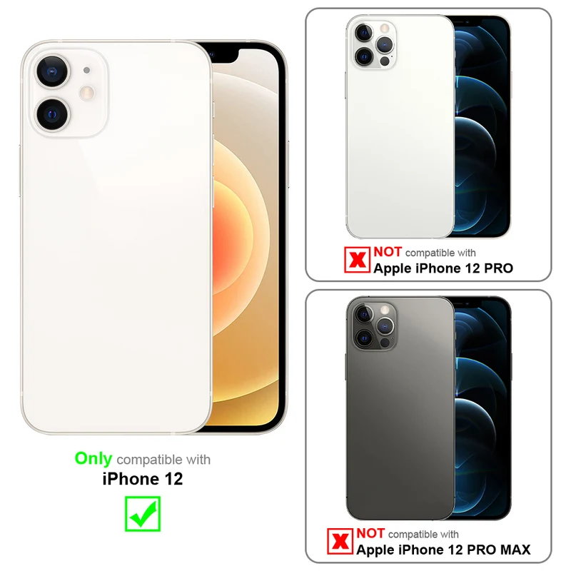 Cadorabo Hülle kompatibel mit Apple iPhone 12 TPU Silikon Case Cover