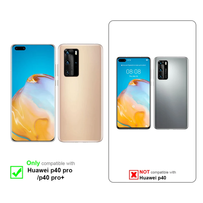 Cadorabo Hülle kompatibel mit Huawei P40 PRO / P40 PRO+ TPU Silikon Case Cover