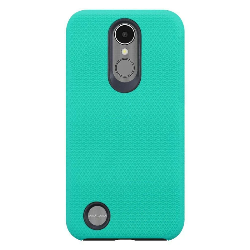 Cadorabo Hülle kompatibel mit LG K8 2017 Outdoor Hybrid Schutzhülle mit extra Grip Anti Rutsch Oberfläche im Triangle Design aus Silikon und Kunststoff