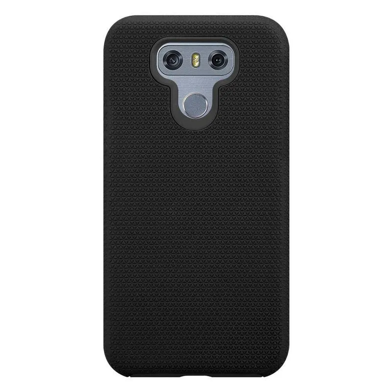 Cadorabo Hülle kompatibel mit LG G6 Outdoor Hybrid Schutzhülle mit extra Grip Anti Rutsch Oberfläche im Triangle Design aus Silikon und Kunststoff