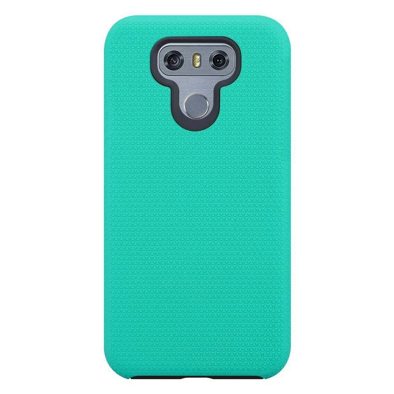 Cadorabo Hülle kompatibel mit LG G6 Outdoor Hybrid Schutzhülle mit extra Grip Anti Rutsch Oberfläche im Triangle Design aus Silikon und Kunststoff