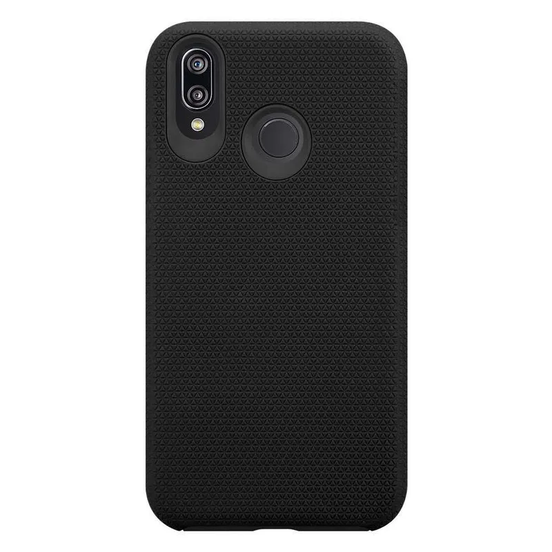Cadorabo Hülle kompatibel mit Huawei P20 LITE 2018 / NOVA 3E Outdoor Hybrid Schutzhülle mit extra Grip Anti Rutsch Oberfläche im Triangle Design aus Silikon und Kunststoff