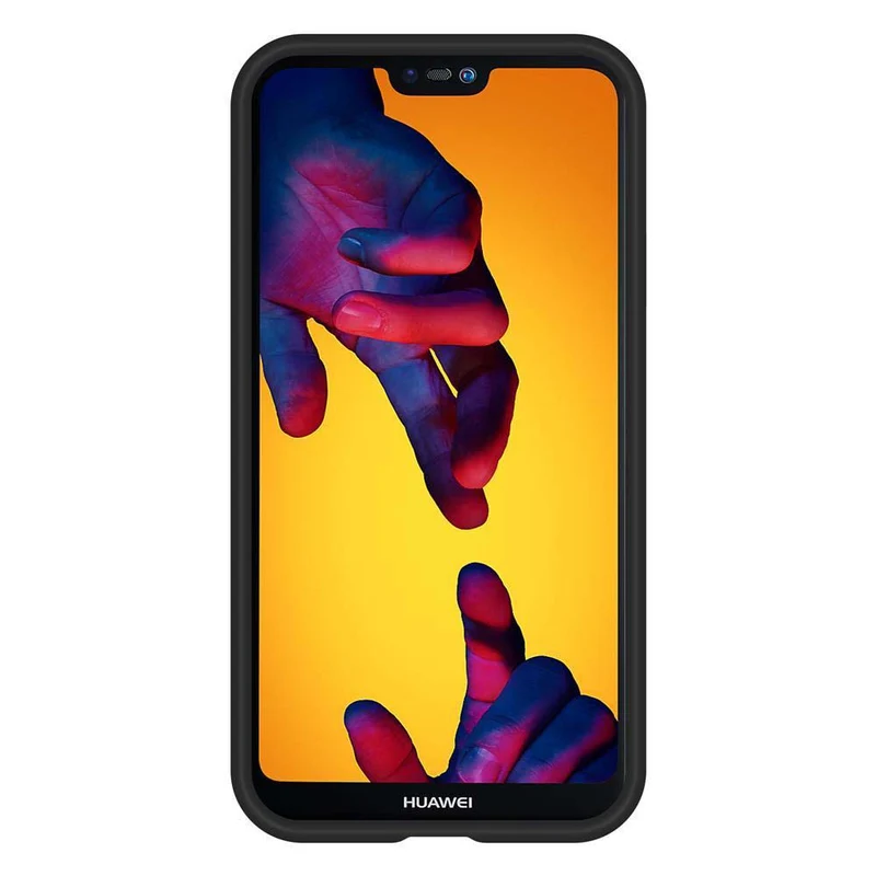 Cadorabo Hülle kompatibel mit Huawei P20 LITE 2018 / NOVA 3E Outdoor Hybrid Schutzhülle mit extra Grip Anti Rutsch Oberfläche im Triangle Design aus Silikon und Kunststoff