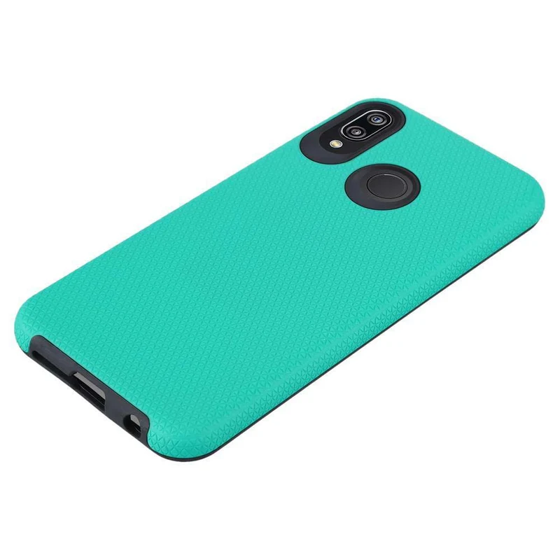 Cadorabo Hülle kompatibel mit Huawei P20 LITE 2018 / NOVA 3E Outdoor Hybrid Schutzhülle mit extra Grip Anti Rutsch Oberfläche im Triangle Design aus Silikon und Kunststoff