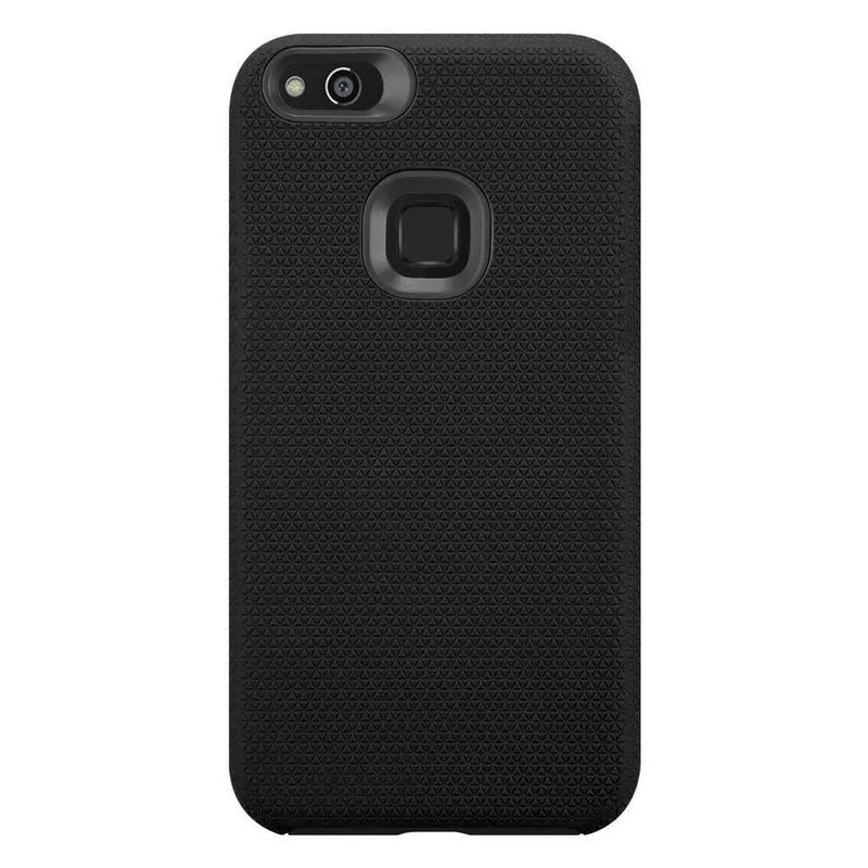 Cadorabo Hülle kompatibel mit Huawei P10 LITE Outdoor Hybrid Schutzhülle mit extra Grip Anti Rutsch Oberfläche im Triangle Design aus Silikon und Kunststoff