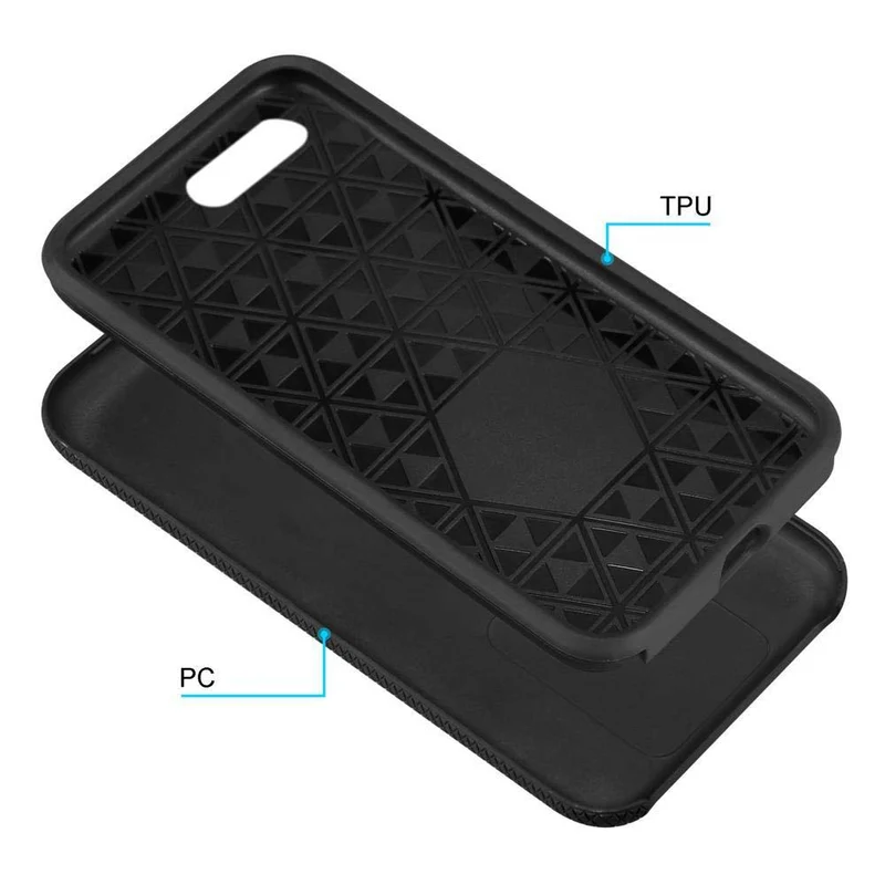 Cadorabo Hülle kompatibel mit Huawei P10 Outdoor Hybrid Schutzhülle mit extra Grip Anti Rutsch Oberfläche im Triangle Design aus Silikon und Kunststoff