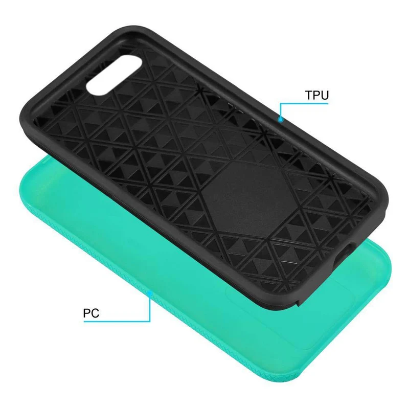 Cadorabo Hülle kompatibel mit Huawei P10 Outdoor Hybrid Schutzhülle mit extra Grip Anti Rutsch Oberfläche im Triangle Design aus Silikon und Kunststoff