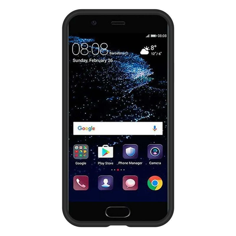 Cadorabo Hülle kompatibel mit Huawei P10 Outdoor Hybrid Schutzhülle mit extra Grip Anti Rutsch Oberfläche im Triangle Design aus Silikon und Kunststoff