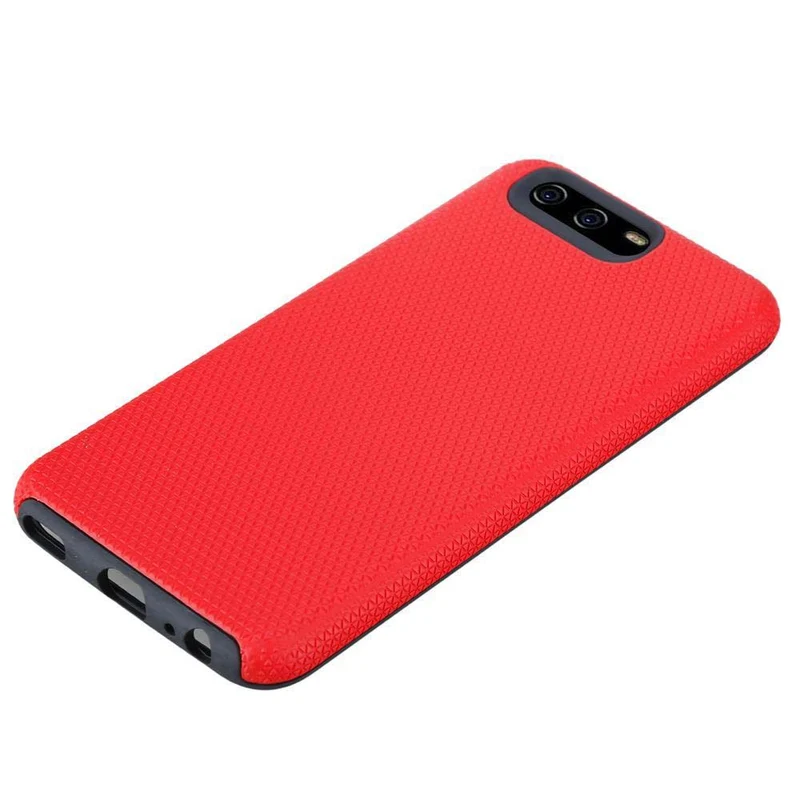 Cadorabo Hülle kompatibel mit Huawei P10 Outdoor Hybrid Schutzhülle mit extra Grip Anti Rutsch Oberfläche im Triangle Design aus Silikon und Kunststoff