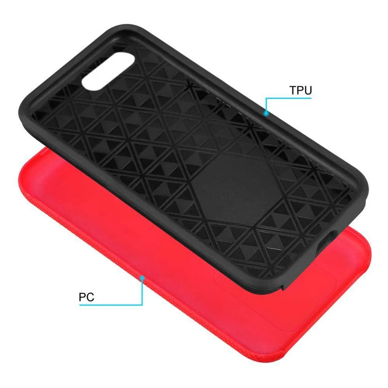 Cadorabo Hülle kompatibel mit Huawei P10 Outdoor Hybrid Schutzhülle mit extra Grip Anti Rutsch Oberfläche im Triangle Design aus Silikon und Kunststoff