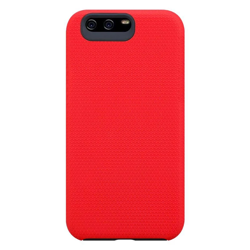 Cadorabo Hülle kompatibel mit Huawei P10 Outdoor Hybrid Schutzhülle mit extra Grip Anti Rutsch Oberfläche im Triangle Design aus Silikon und Kunststoff