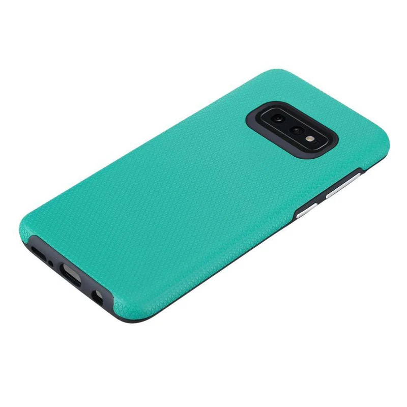 Cadorabo Hülle kompatibel mit Samsung Galaxy S10e Outdoor Hybrid Schutzhülle mit extra Grip Anti Rutsch Oberfläche im Triangle Design aus Silikon und Kunststoff