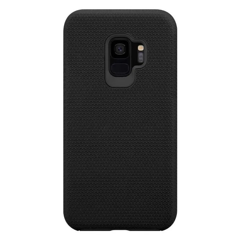 Cadorabo Hülle kompatibel mit Samsung Galaxy S9 Outdoor Hybrid Schutzhülle mit extra Grip Anti Rutsch Oberfläche im Triangle Design aus Silikon und Kunststoff