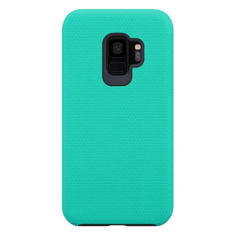 Cadorabo Hülle kompatibel mit Samsung Galaxy S9 Outdoor Hybrid Schutzhülle mit extra Grip Anti Rutsch Oberfläche im Triangle Design aus Silikon und Kunststoff