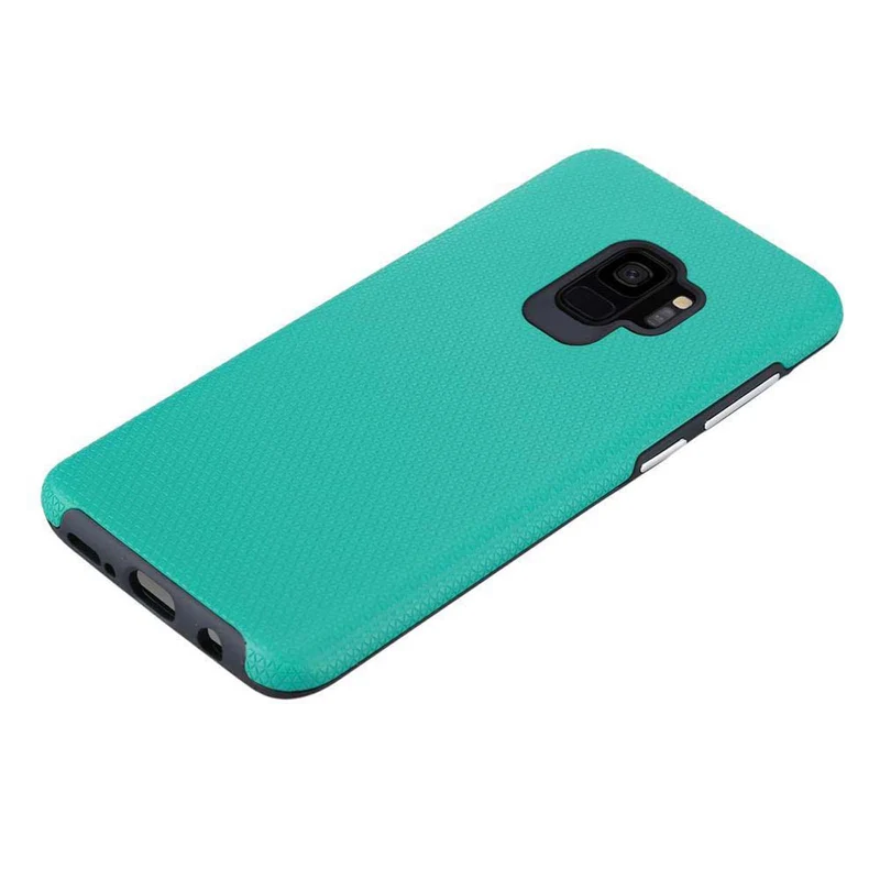 Cadorabo Hülle kompatibel mit Samsung Galaxy S9 Outdoor Hybrid Schutzhülle mit extra Grip Anti Rutsch Oberfläche im Triangle Design aus Silikon und Kunststoff