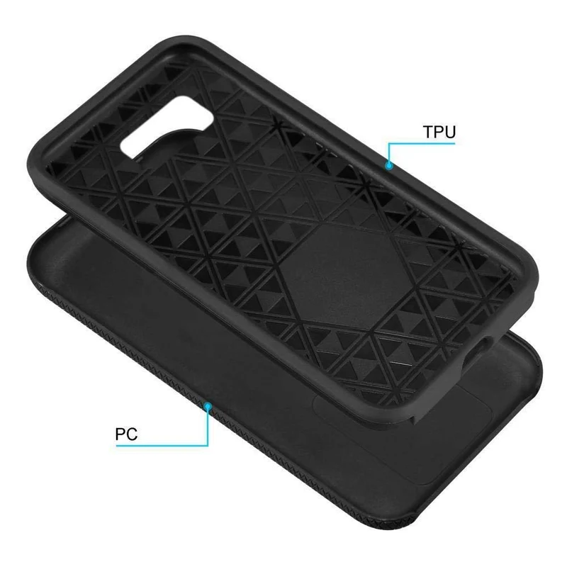 Cadorabo Hülle kompatibel mit Samsung Galaxy S8 PLUS Outdoor Hybrid Schutzhülle mit extra Grip Anti Rutsch Oberfläche im Triangle Design aus Silikon und Kunststoff